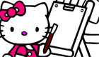 celebrities : Hello Kitty Colouring Game